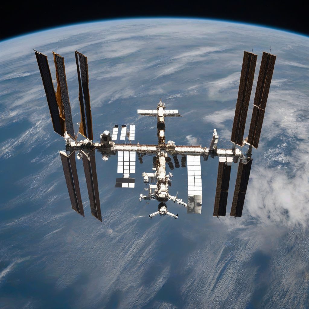 International Space Station Orbiting Earth