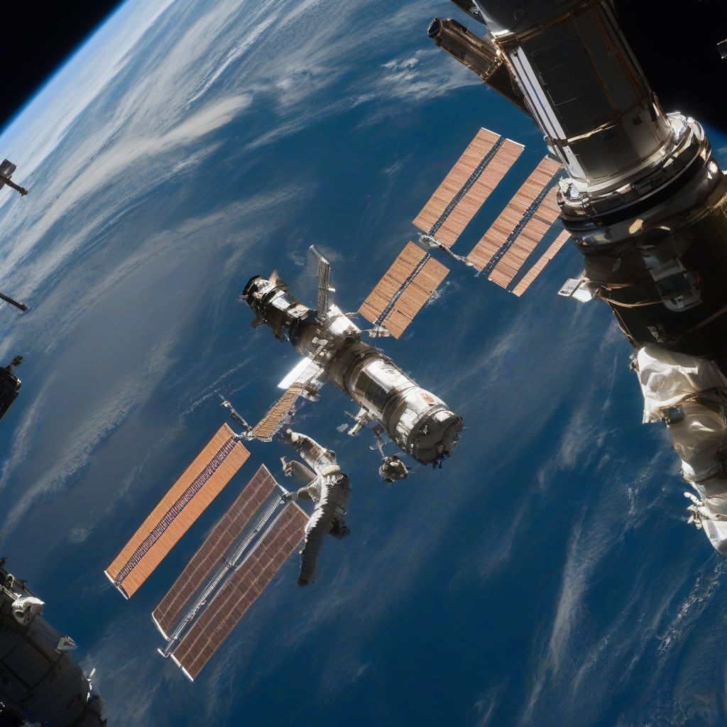 International Space Station orbiting Earth