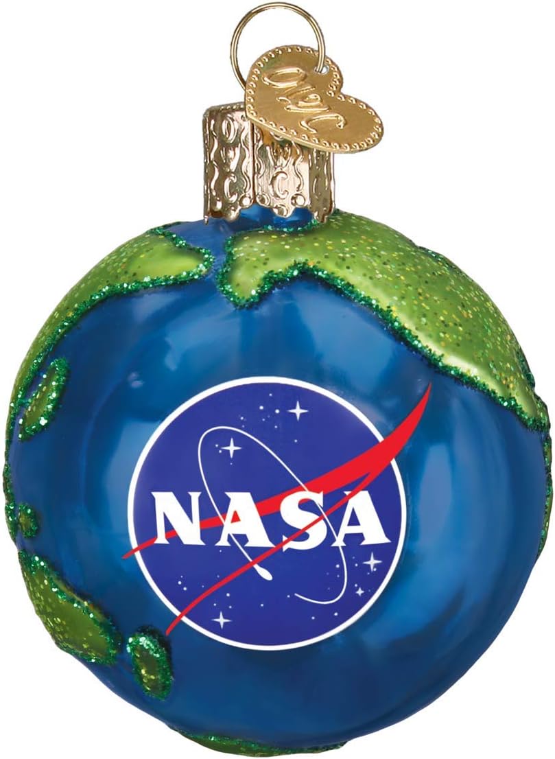 Old World Christmas NASA Earth Glass Blown Ornaments for Christmas Tree