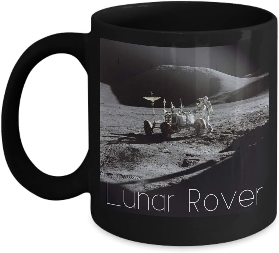 Creator\'s Cove Apollo 11 moon landing lunar lander rover nasa black coffee mugs 50th anniversary outer space mission vintage 2019, Shuttle exploration themed memorabilia