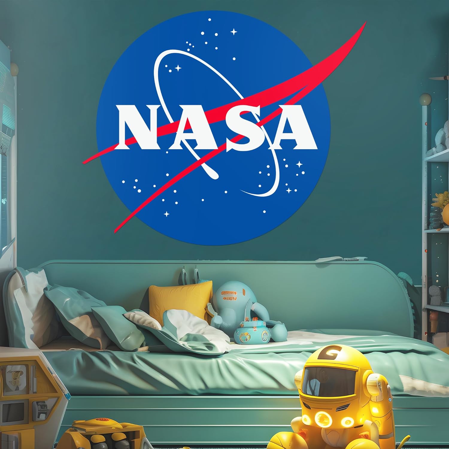 EGD NASA Wall Decal - EGD X NASA Series - Prime Collection - Wall Decal for Room Decorations - Mural Wall Decal Sticker (EGDNASA004) (Wide 20