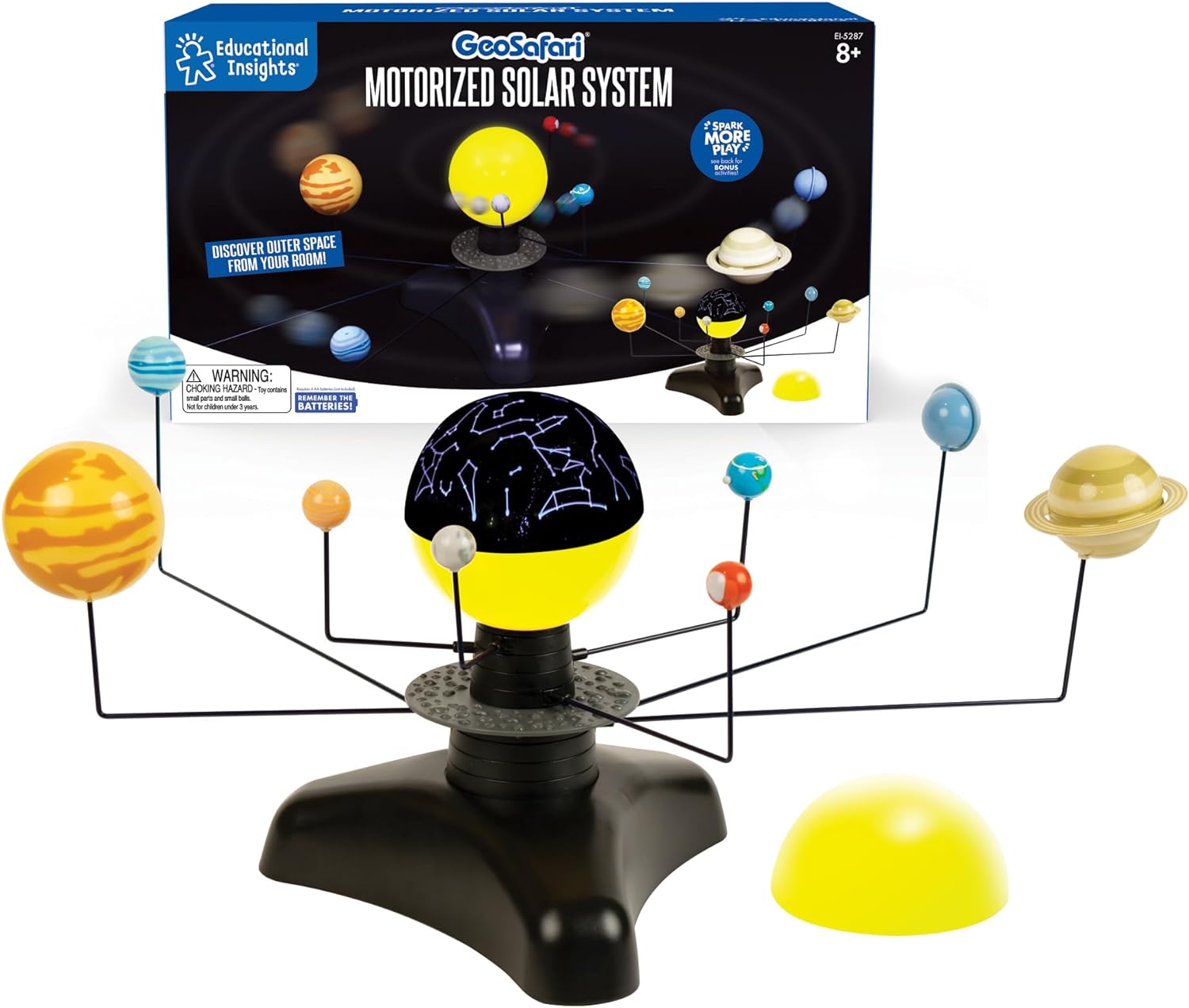 Educational Insights GeoSafari Motorized Solar System - Space Toys & STEM Learning for Kids, Model Planet Kit, Science Classroom or Bedroom Decor, Astronomy Sets and Gifts for Boys & Girls Ages 8+