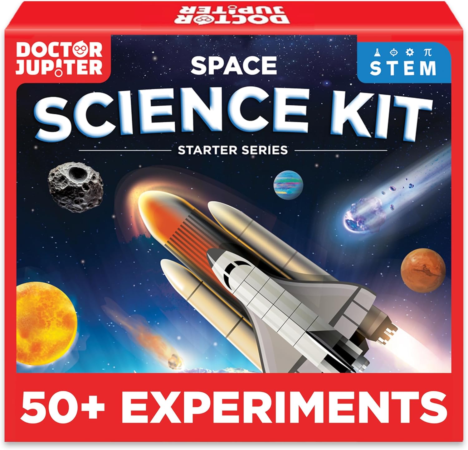 Doctor Jupiter Space Science Kit for Kids Ages 8-9-10-11-12-13-14 | Birthday Gifts for Boys 8+ Years Old | STEM Toy with 50+ Experiments | Learning & Educational Kits