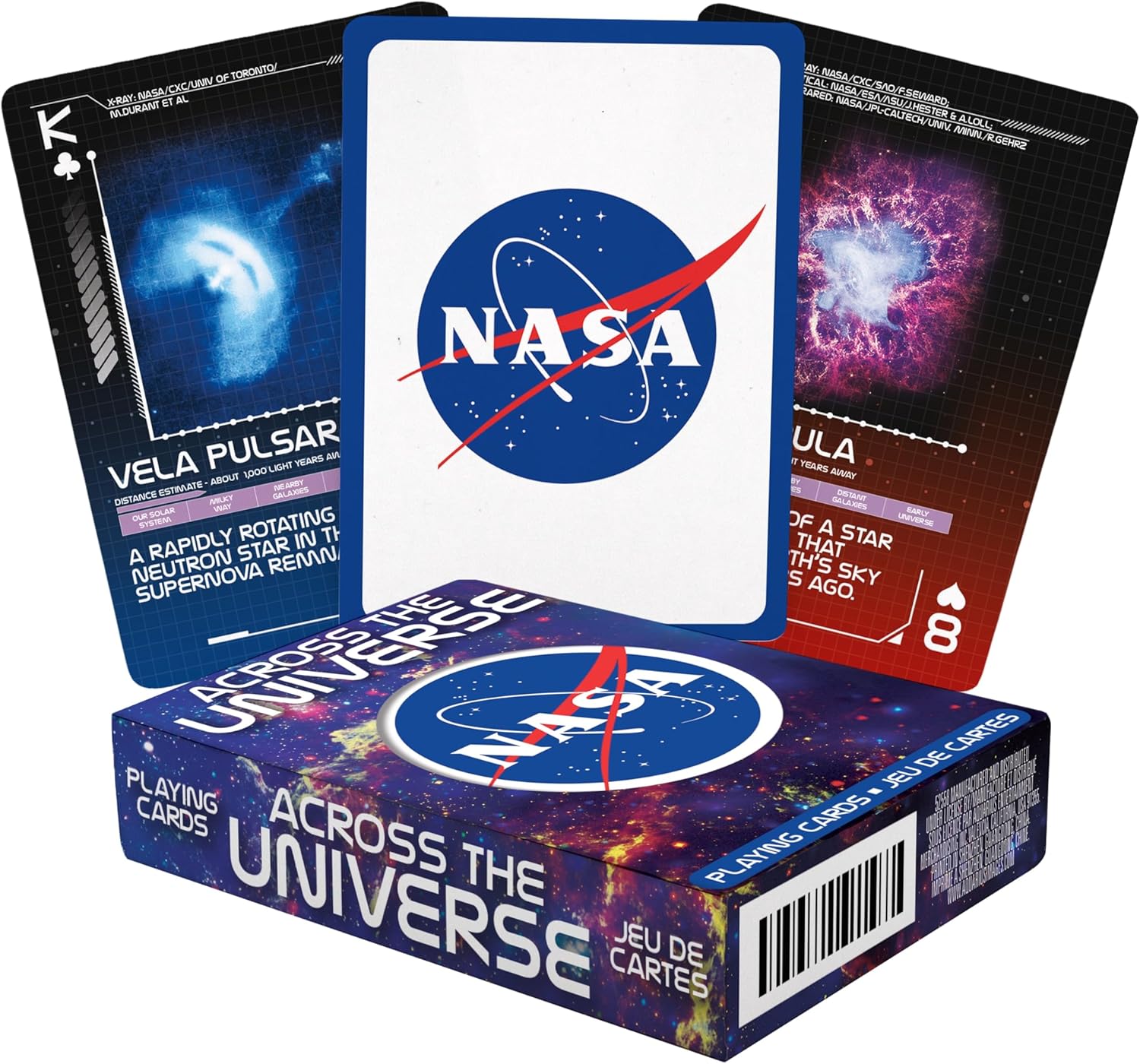 AQUARIUS NASA Playing Cards - NASA Themed Deck of Cards for Your Favorite Card Games - Officially Licensed NASA Merchandise & Collectibles - Poker Size with Linen Finish
