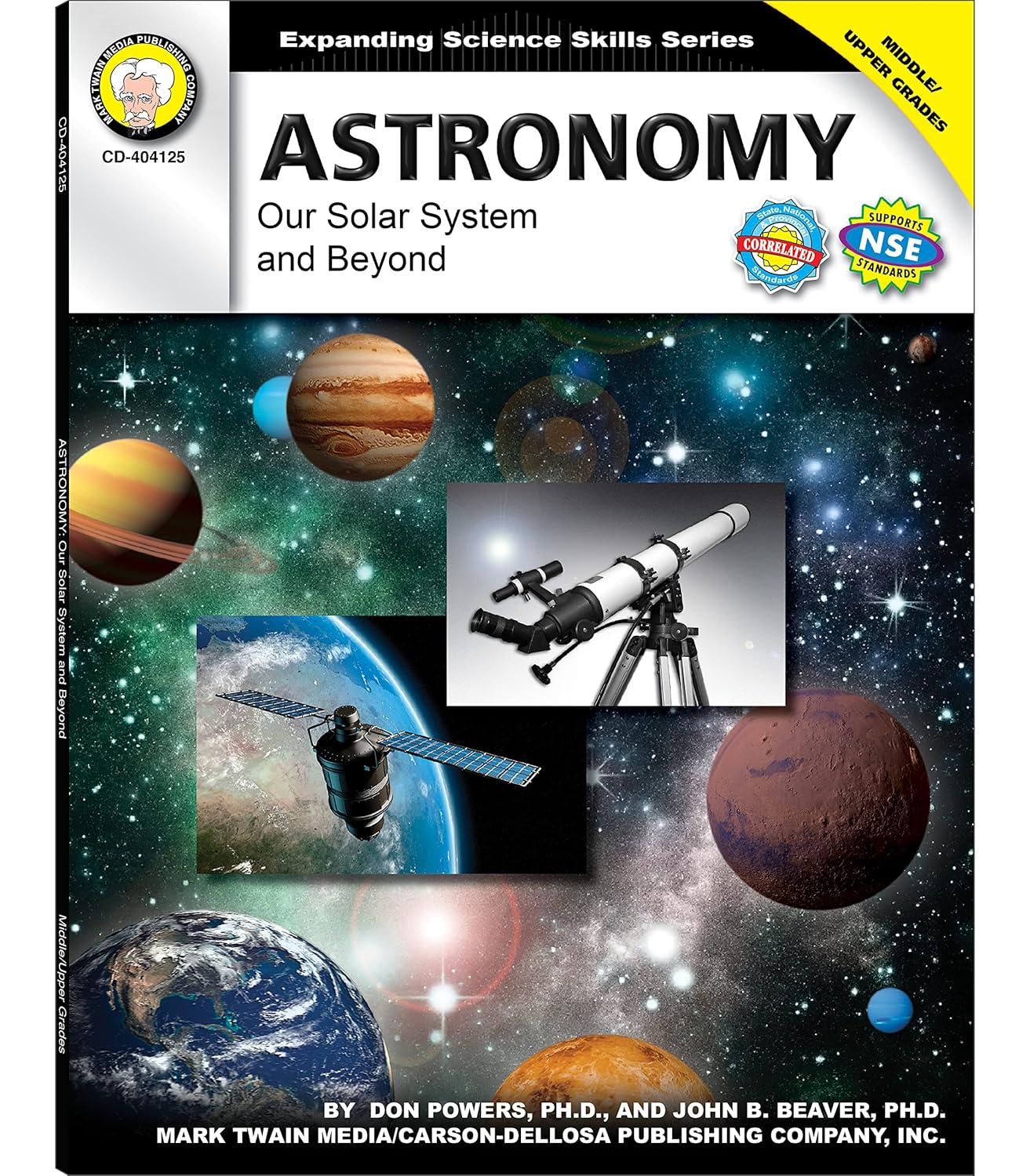 Mark Twain Astronomy Book, Middle and High School Earth and Space Science Workbook Covering Our Solar System and Beyond, Classroom or Homeschool Curriculum (Expanding Science Skills Series)